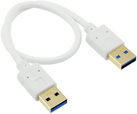 innov8 White USB 3.0 Type A Male to USB 3.0 A Male Cable Connector for Radiator Car Speaker - 1m