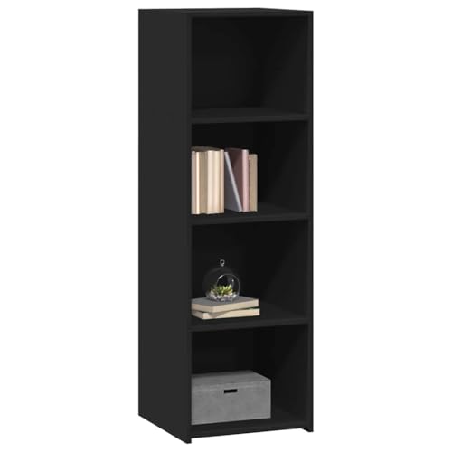 Highboard negro de madera con gran almacenaje y diseño moderno 4