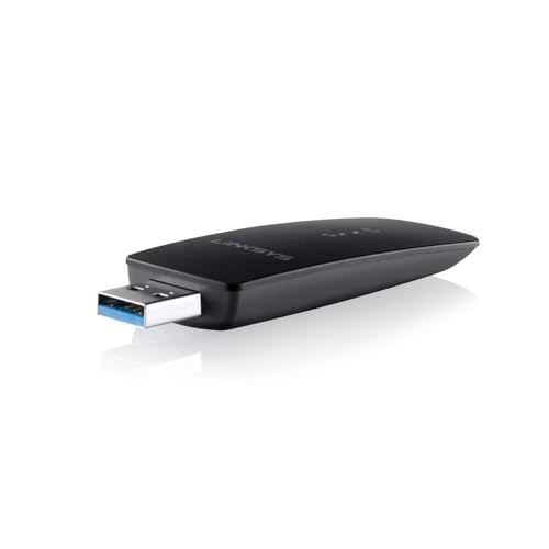 Linksys WUSB6300 Dual-Band AC1200 Wireless Network Adapter - SuperSpeed USB 3.0-867 Mbps (Renewed)
