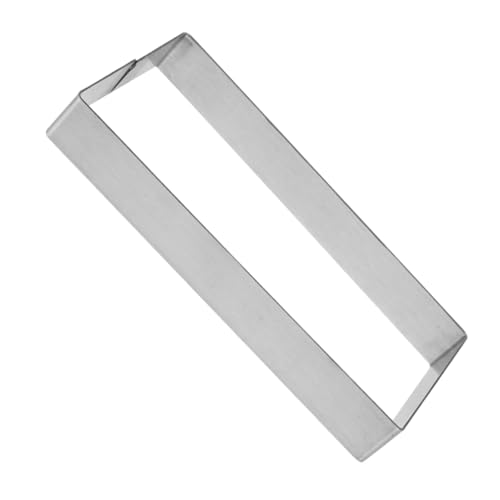 LALADEFIEE Rectangle Pancake Mould Stainless Steel Pastry Cake Cutter and Easy to Use Baking Tool for Home and Professional Chefs for Mousse Cakes and More