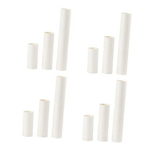 BESTonZON 24pcs Kraft Mailing Tubes Paper Cylinder Tube Round Cardboard Tube Art Tube Cardboard Poster Tube Toilet Drawings Mailing Tubes Cardboard Tubes White Manual File Management