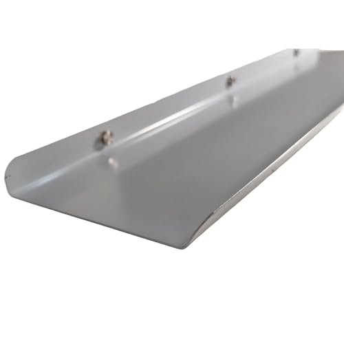 Image of OrganizeMee 24 Inch Grey Wall Shelf - Metal Floating Shelf for Wall, Wall Mounted Shelves, Modern Wall Shelf for Bedroom & Living Room Storage, Minimalist Wall Mount Shelf (62cm Long X 20.9 Cm deep)