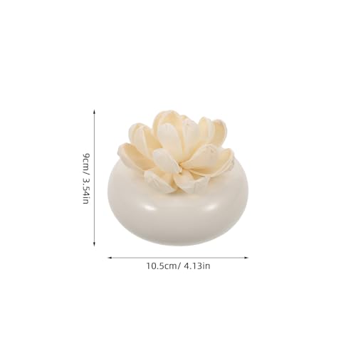 Diffuseur parfum pour voiture sans électricité en papier Lotus blanc - 3