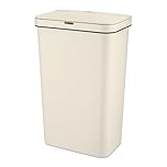 Tower T838005C Sensor Bin with Retainer Ring, Battery-Operated, 50L, Cream