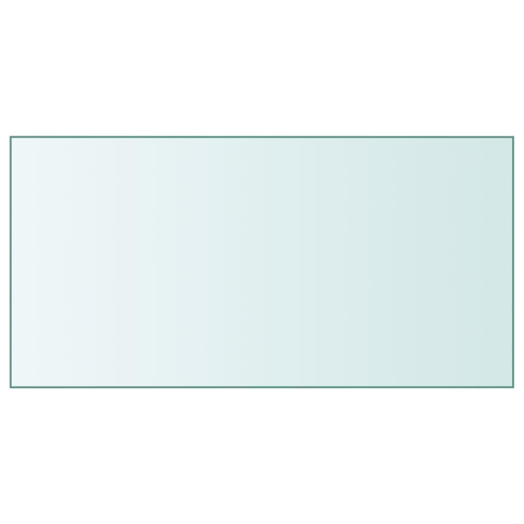 vidaXL Piano Tavolo Trasparente 50x100 cm Vetro Temperato