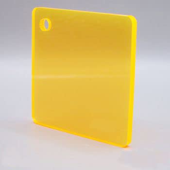 Acrylic Perspex Plastic Sheet Cut To Size 3mm A1 to A6 Perspex Guard Screen (Fluorescent Orange, A2 (420 x 594 mm))