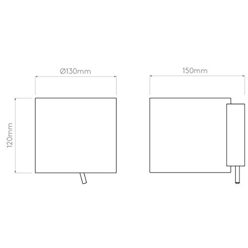 Lámpara de pared Astro 0411 Luga plateada con casquillo E14 de 230V para iluminación de interior 7