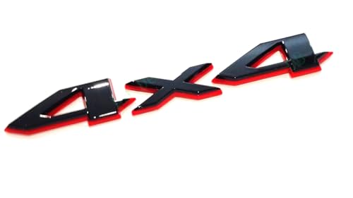Image of 1Pc New Rear 4X4 Emblems Badge Nameplate Letter Replacement for WL /WK L 2021+Limited Universal Car (Redline)
