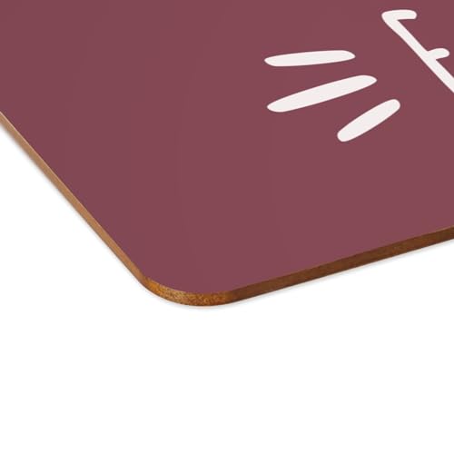 Sets de table anti rayure grand format rouge en liège souple - 4