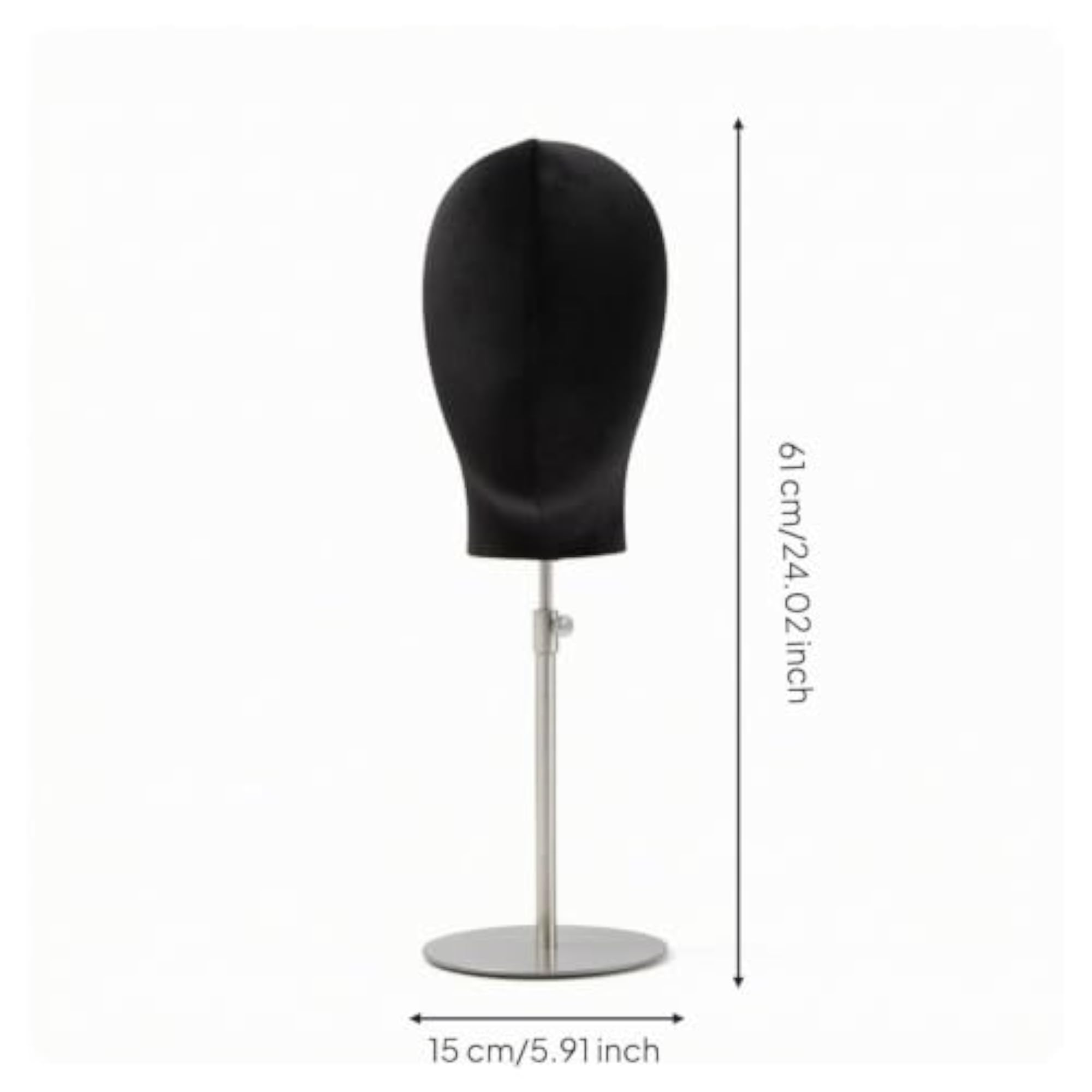 Adjustable Height Professional Mannequin Head with Stable Base