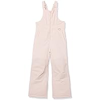 Amazon Essentials Girls' Water-Resistant Ski & Snow Bib Overall, Light Mauve, Large