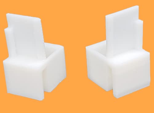 3DEFRANCE 1 Paire de Guides pour Porte Coulissante Placard Form/Optimum - Entièrement biodégradable - Matériau de qualité supérieure - Fabriqué en France