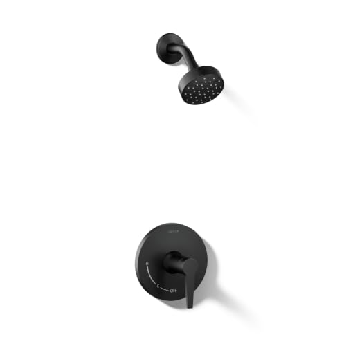 Kohler K-TS97077-4Y-BL Pitch Rite-Temp Shower Trim Kit, 2.5 GPM, Matte Black by Kohler - Used condition - US$41.18