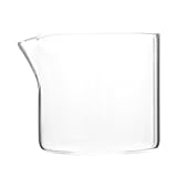 NULYLU Jarra Pequeña de Vidrio para Leche Recipiente Transparente para Café y Té Práctico para Hogar Cafetería y Eventos Sociales