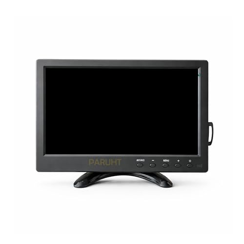 Image of 10.1 Inch TFT Color LCD Monitor Screen Display for CCTV, Rear View Vehicle, Photography with AV HDMI VGA DC Input, Black 10HDLCD