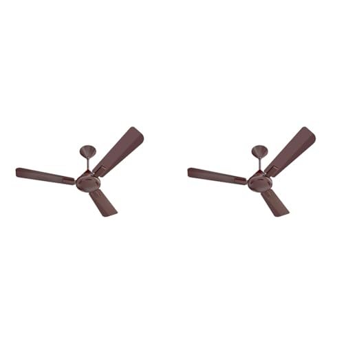 Havells 1200mm Ambrose ES Ceiling Fan | Premium Finish, Deco. Fan, Elegant Looks, High Air Delivery, Energy Saving, 100% Pure Copper Motor | 2 Year Warranty by Brand | (Pack of 2, Cola Espresso Brown)