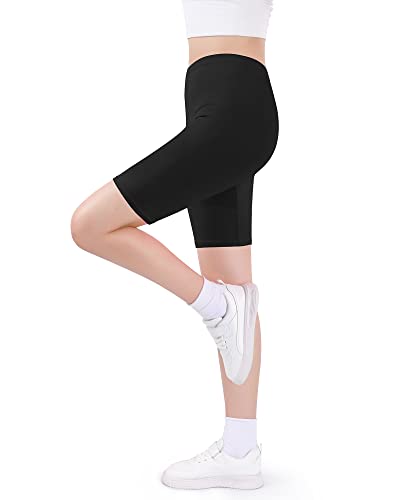 JOCMIC Girls Cycling Cotton Breathable and Safety Shorts for Summer Sports Gym Dance 3 Pack 5-12 Years