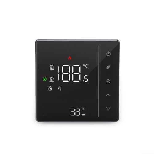 Image of Temperature Controller Designed for Electric Underfloor Water Underfloor and Boiler Heating with Power Failure Setting Hold (GA black)