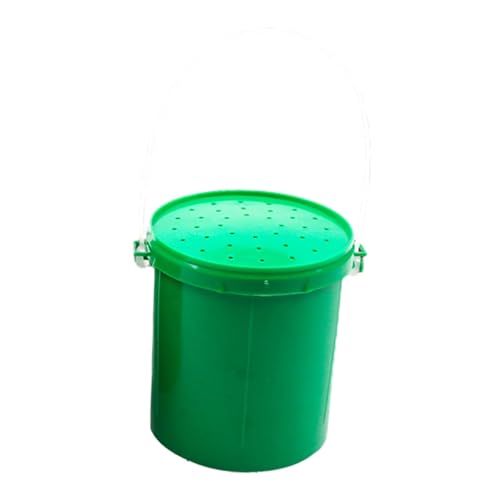 QSTDGVPW Worm Bait Holder Bucket Fishing Bait Case with Lid Tackle Green Storage Box Fishing Tool for Outdoor Sports Supplies Gifts, Small