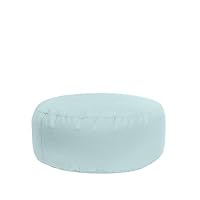 Bruni - Pouf rotondo, per interni ed esterni, ideale come poggiapiedi, per yoga o meditazione, taglia M, colore blu