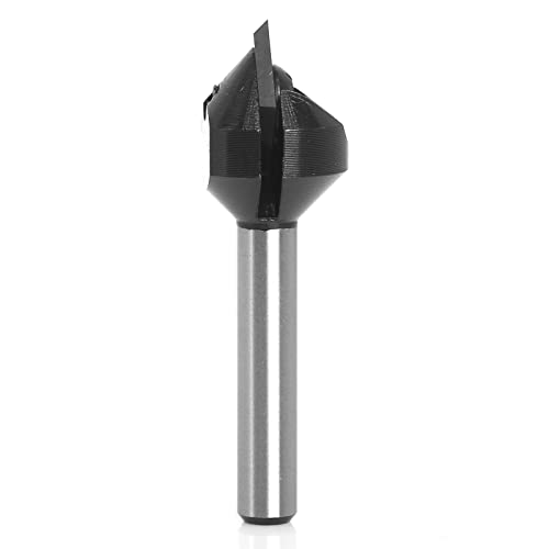 Fraise ruter bit simple flûte carbure 90° avec queue de 1/4" pour usinage géométrique - 5