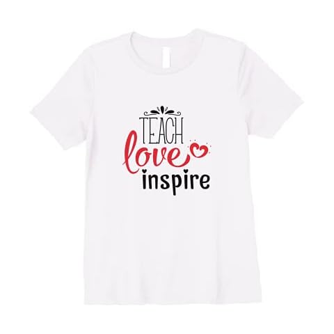 Womens Teach Love & Inspire Teachers T Shirts Cover