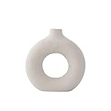 Unfired Ceramic Jade Ring vase Art Vase for Home Office Décor Feminist Decor Modern Flower Vase...