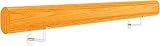 MONSEG Stair Banister Handrail Professional Non-Slip Wood Stair Handrail with Stainless Steel Indoor