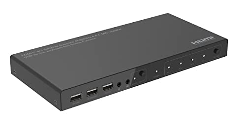 Switch HDMI 2.0 4x1 profesional con soporte de audio para altavoces y ultra alta definición