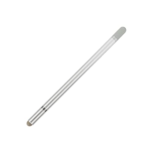 Julihai Lápiz Capacitivo Posicionamiento Preciso Ligero Lápiz Capacitivo Multifuncional 3 en 1 para Tabletas Teléfonos Móviles Aleación de Aluminio Puntas de Fibra Blancas y Negras para Teléfonos