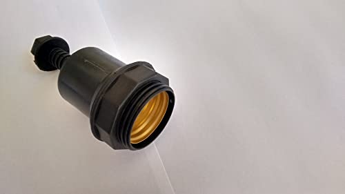 Soquete Coluna PRETO Niple Plástico E-27 BIVOLT