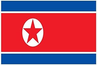 Bandiera Corea del Nord 300 x 450 cm in Poliestere Nautico Ignifugo 115 g/mq per Uso Interno ed Esterno con Finiture Professionali, Doppie Cuciture, Corda e Guaina, Colori Brillanti e Duraturi