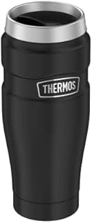 Thermos Stainless King 0 Insulated Mug  47 8 Cup 8 x Stainless Steel 4 x 19 cm, Stainless Steel, black, 8,4 x 8,4 x 19,8 cm