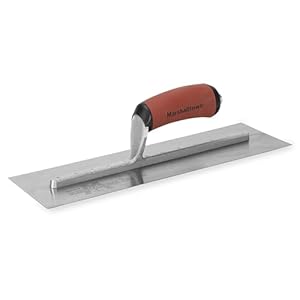 MARSHALLTOWN High Carbon Steel Finishing Trowel, 4 x 14 Inch Concrete, Masonry and Drywall Finishing Tool, Made in The USA, MXS57D