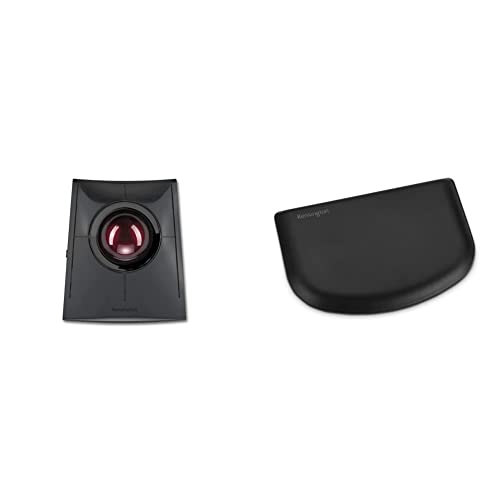 Image of Kensington SlimBladeTM Pro Wireless Trackball (K72080WW) and Kensington ErgoSoft Wrist Rest for Slim Mouse /Trackpad, Black