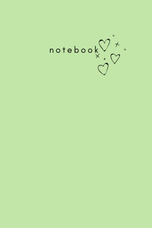 Mint Heart Notebook: Simple Light Green Notebook, Plain Mint Journal, Diary (110 Pages, Blank, 6 x 9): (Heart Cover Notebook