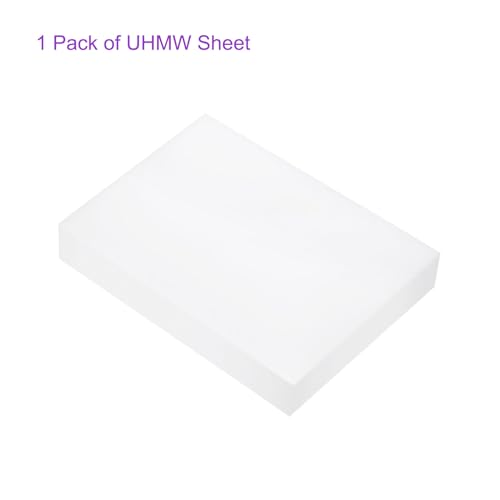 Image of DMiotech 6 x 8 x 1 Inch Plastic UHMW Sheets, Ultra High Molecular Weight Polyethylene, Opaque White Polyethylene Board for Automotive, Chemical, Manufacturing, DIY Home Kitchen