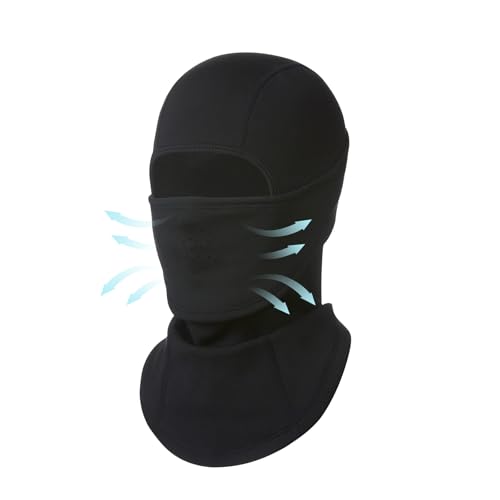 Kids Balaclava Ski Mask- Thermal Fleece Full Face Cover Winter Balaclava with Movable Face Part for Skiing Skating Cycling