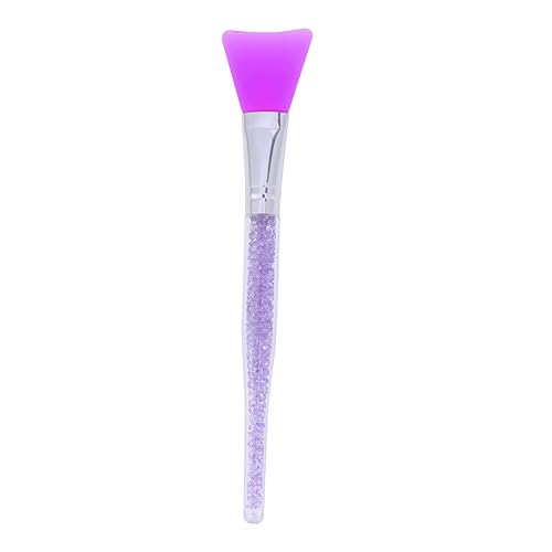 WEKADRIN Facial Mask Brush Purple Silicone Handle Crystal Rod Applicator for Skincare Products