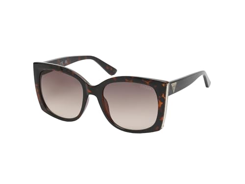 GUESS Women's GU00179 Aviator Sunglasses, Dark Havana, 55mm