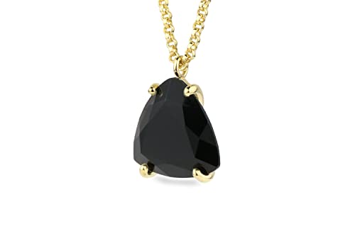 Collier d'onyx noir en or 14 carats Bijoux Anémone pour femme