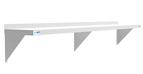 Image of KoolMore NSF Stainless Steel Wall Mount Shelf - Industrial Grade Metal Shelving for Commercial Restaurant Kitchens 12 x 72
