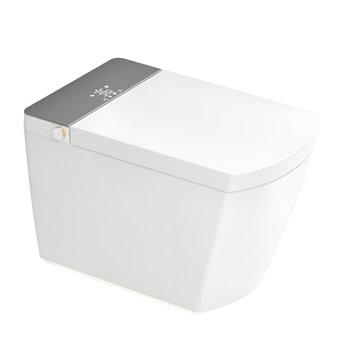 Inodoro Inteligente Bidet con apertura y cierre automático, dispensador de espuma, limpieza con aromaterapia, altura ADA, doble descarga, asiento calefactable, secado rápido, inodoro alargado de una pieza con tanque integrado ST120 miniatura 1
