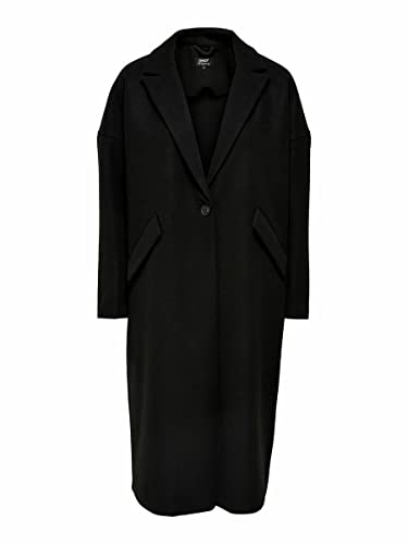 ONLY Damen Onlemma Otw Long Coat, Schwarz, M EU