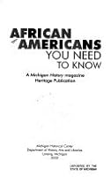 African Americans You Need to Know 0935719768 Book Cover