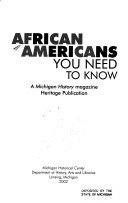 Paperback African Americans You Need to Know (Michigan) Book