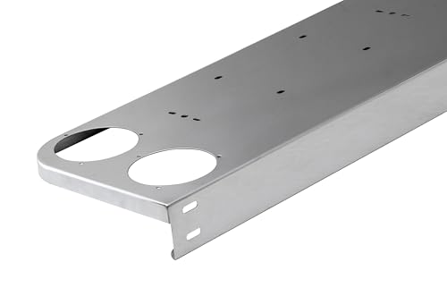 Image of Stainless Steel Real Light Panel with 4 inch Light Round Cutouts