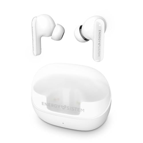 Energy Sistem Serenity ANC – Auriculares True Wireless con cancelación de Ruido (4 micrófonos, Bluetooth 5.3, plástico Reciclado, 25 Horas de batería, Certificado IPX4)