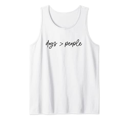DOGS > PEOPLE Animals are greater than Humans Funny Dog Meme Tank Top, Black