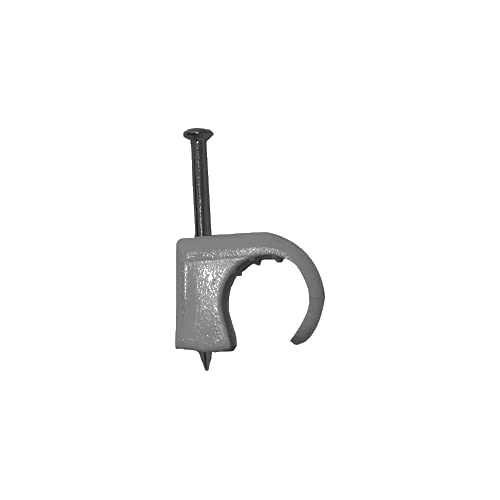 LEGRAND, Nagelschellen, Kabelschellen, Haftclips, mit eingestecktem Nagel, Größe: 10-14mm, 20 Stück, Farbe: Grau, 098367
